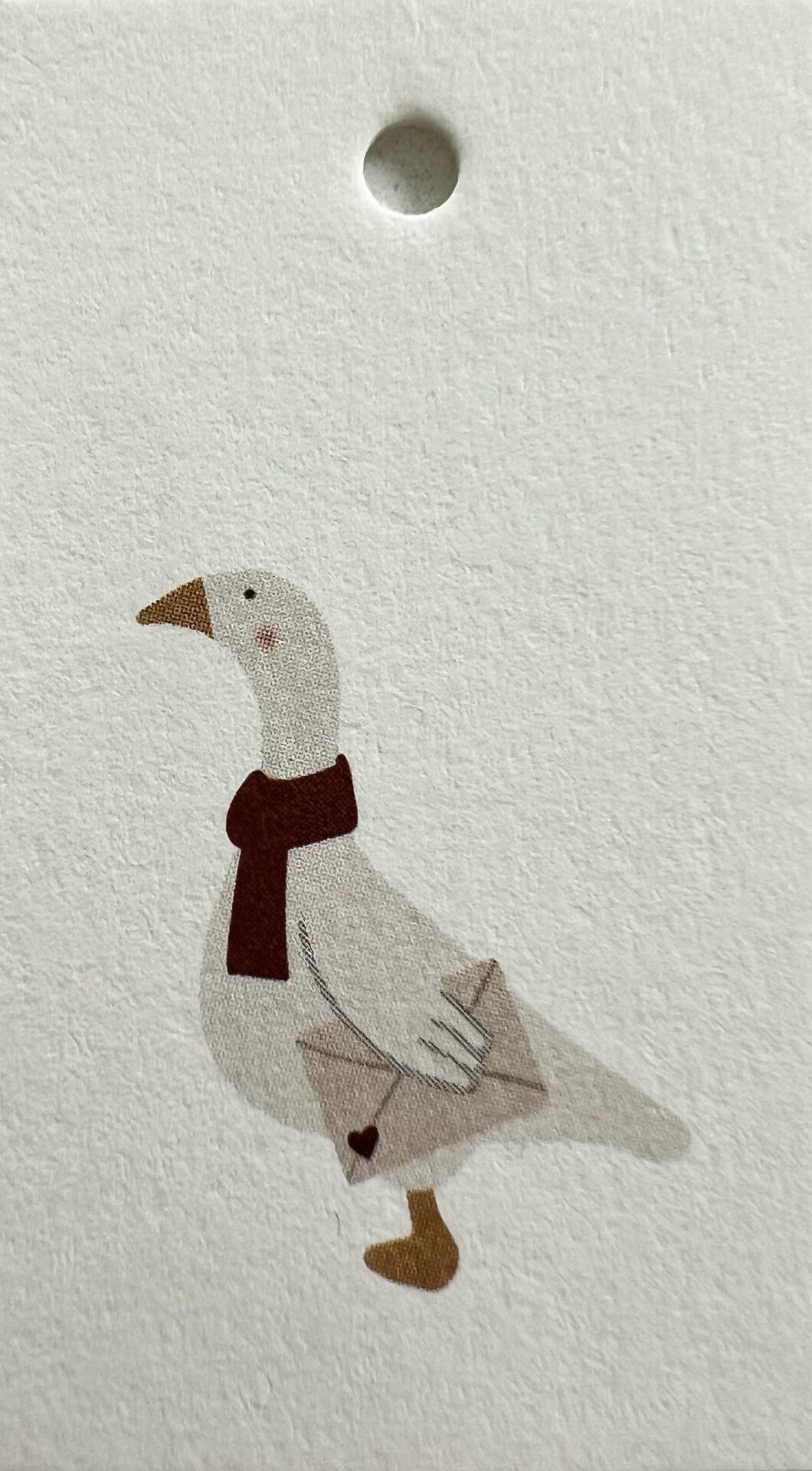 Ib Laursen Jouluinen pakettikortti 3,3 x 6 cm - VALITSE MALLI Ankka kaulaliinalla