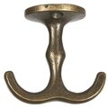 Ib Laursen Hook double to place under a shelf 5,5 x 5,5 cm CHOOSE COLOUR Brass antique