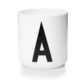 Design Letters Posliinimuki valkoinen, valitse kirjain a-z A