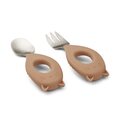 Liewood Stanley baby cutlery, CHOOSE COLOUR Cat / Tuscany rose