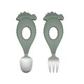 Liewood Stanley baby cutlery, CHOOSE COLOUR Dino / Faune green