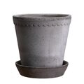Bergs Potter Helena pot raw terracotta grey, CHOOSE SIZE 16 cm