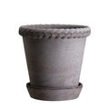 Bergs Potter Emilia pot raw terracotta grey, CHOOSE SIZE 16 cm