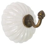 Ib Laursen Koukku keramiikka/metalli 4,5 X 5 cm VALITSE VÄRI White/brass