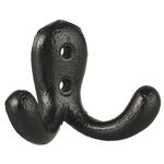 Ib Laursen Hook double mini 6 x 4 x 3 cm CHOOSE COLOUR Black