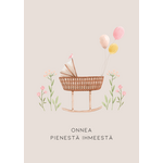 Onnea pienestä ihmeestä kortti - VALITSE VÄRI Vaaleanpunainen