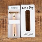 Eco & Pop Premium safety razor/shaver - VALITSE VÄRI Vaahtera/kulta