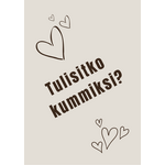 Tulisitko kummiksi kortti - VALITSE VÄRI Hiekka