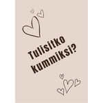 Tulisitko kummiksi kortti - VALITSE VÄRI Roosa