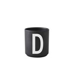 Design Letters Posliinimuki musta, valitse kirjain a-z D