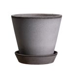 Bergs Potter Julie pot raw terracotta grey, CHOOSE SIZE 14 cm