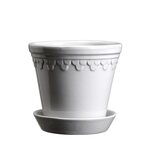 Bergs Potter Copenhagen glazed pot white, CHOOSE SIZE 18 cm