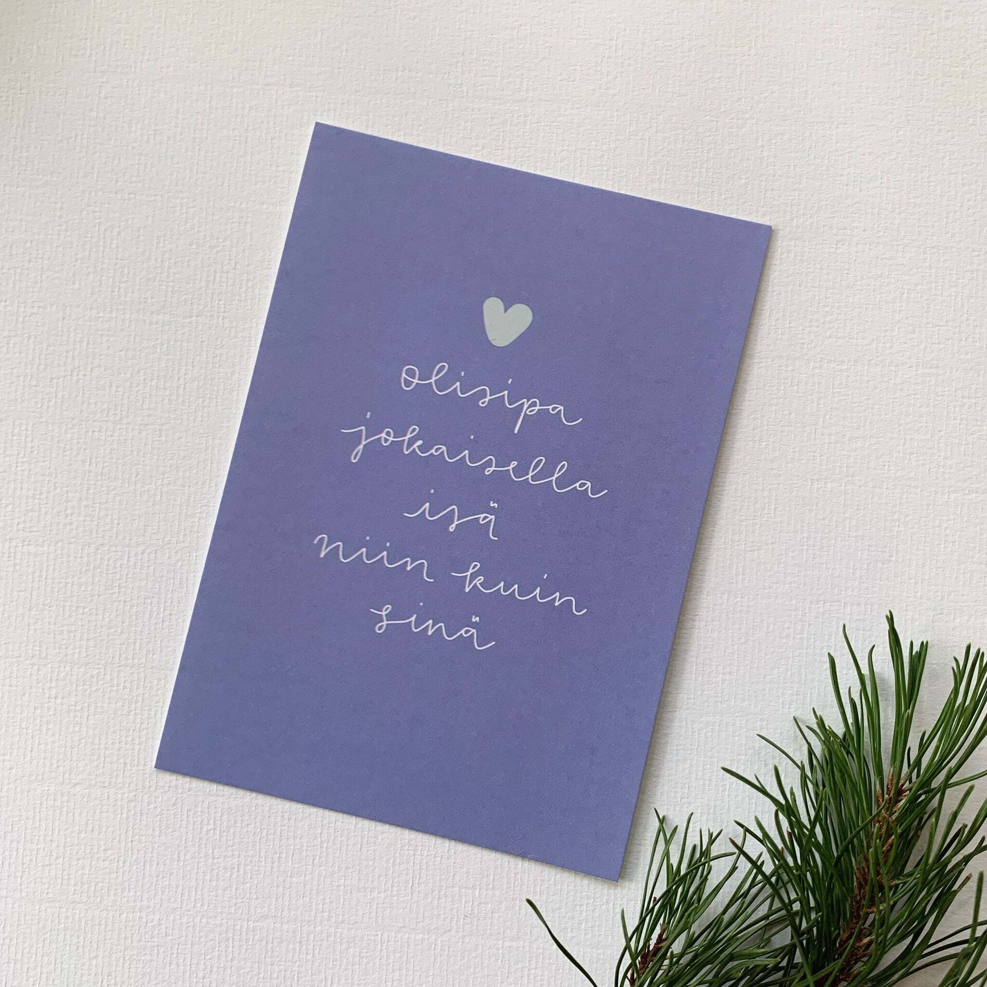 Helle Visuals Isä/isi niin kuin sinä kortti VALITSE VÄRI Sininen