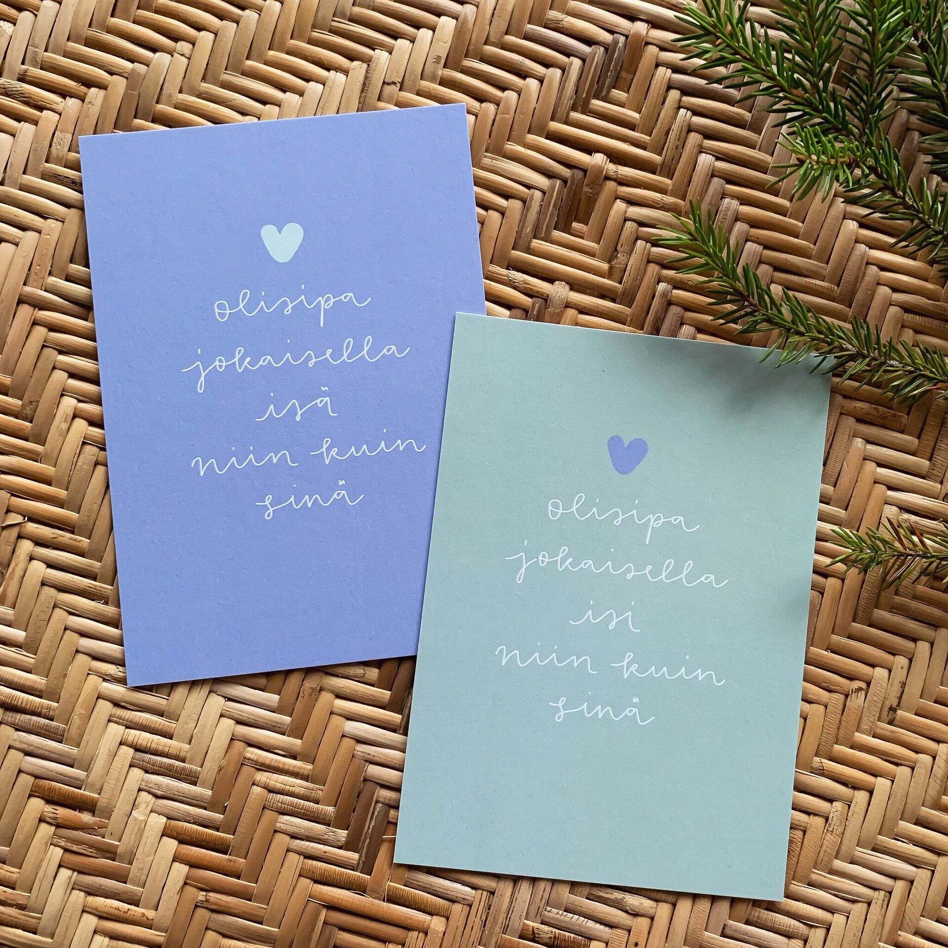 Helle Visuals Isä/isi niin kuin sinä kortti VALITSE VÄRI Vihreä