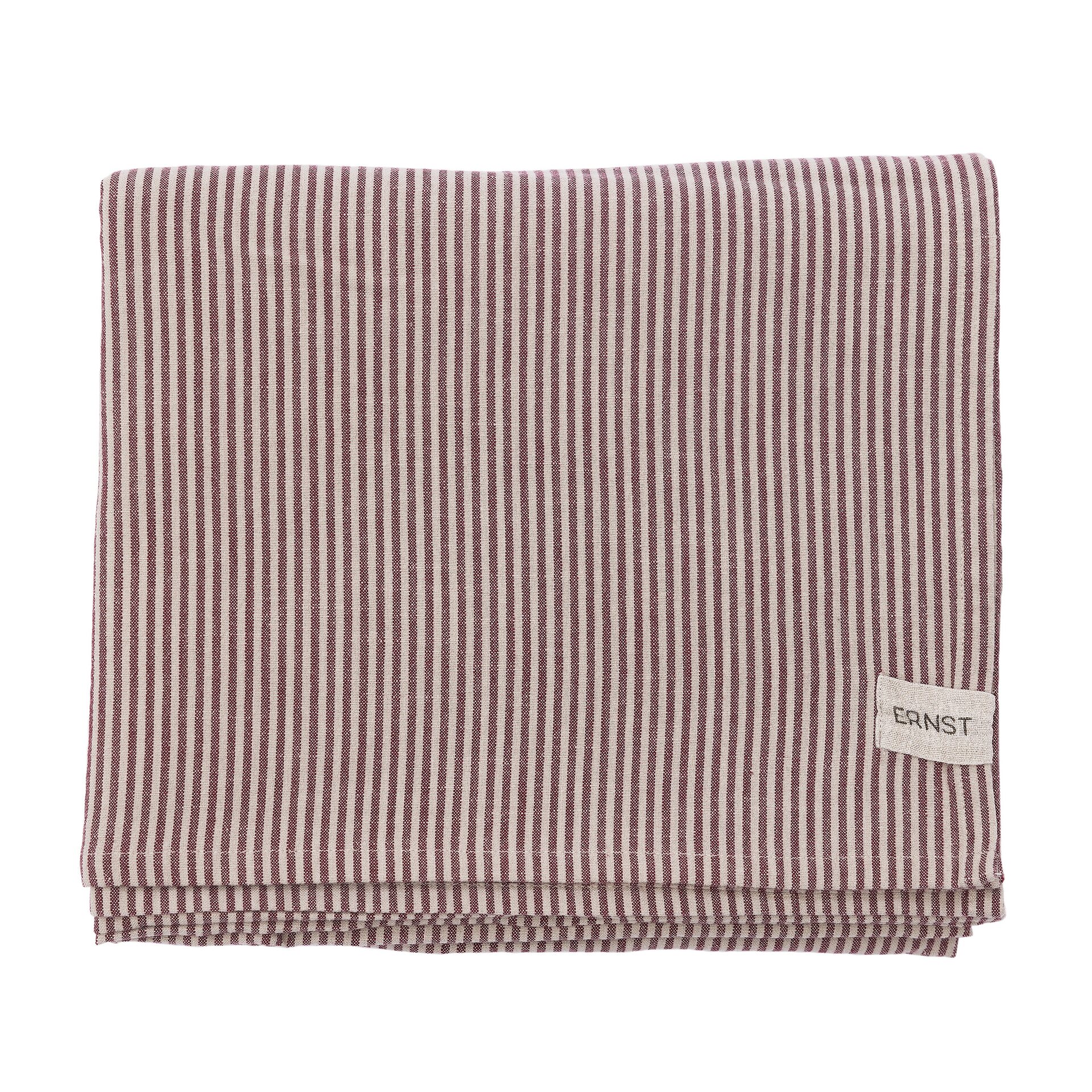 Ernst Striped table cloth 145 x 300 - CHOOSE COLOUR Red/beige