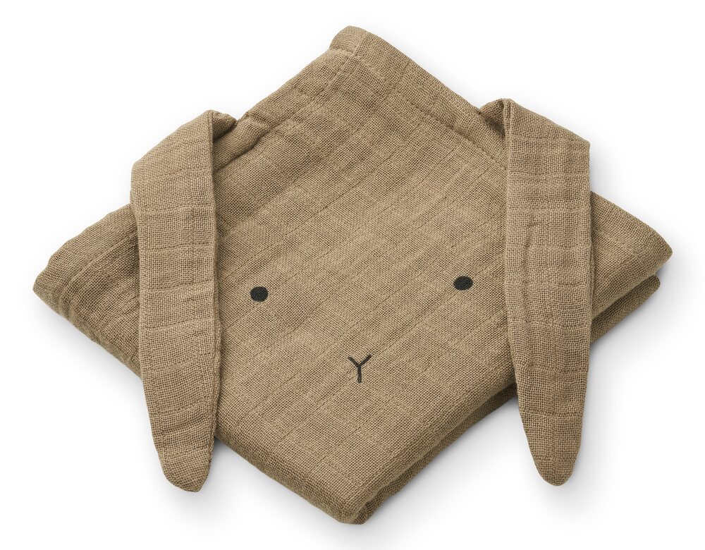 Liewood Hannah muslin cloth 2 pack, Rabbit CHOOSE COLOUR Oat