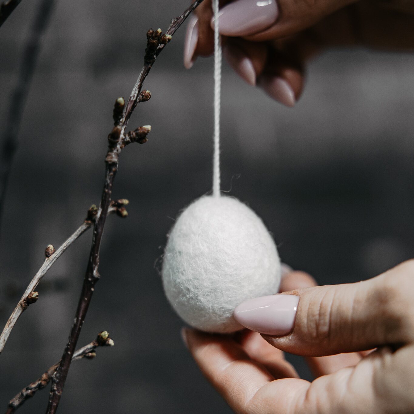 Storefactory Ullås huovutettu muna 4 x 5 cm - VALITSE VÄRI Valkoinen