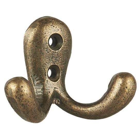 Ib Laursen Tuplakoukku mini 6 x 4 x 3 cm - VALITSE VÄRI Messinki