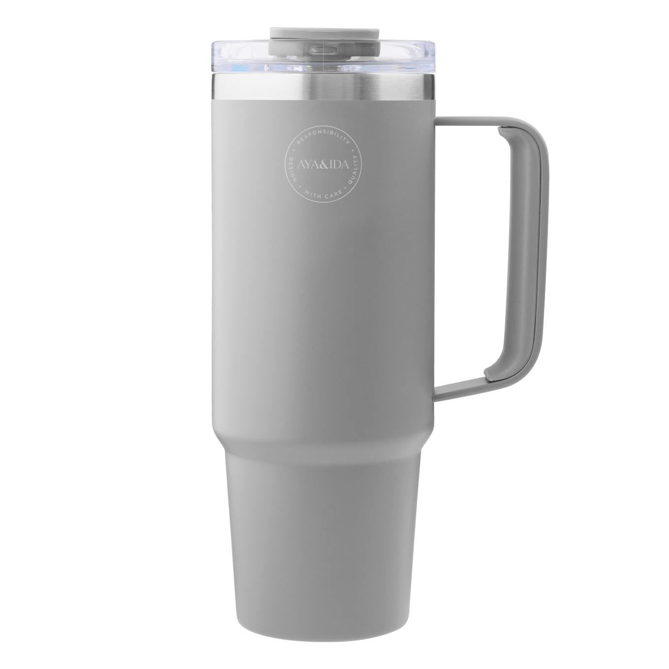 Aya&Ida Thermo Cup with straw 885 ml CHOOSE COLOUR Light grey