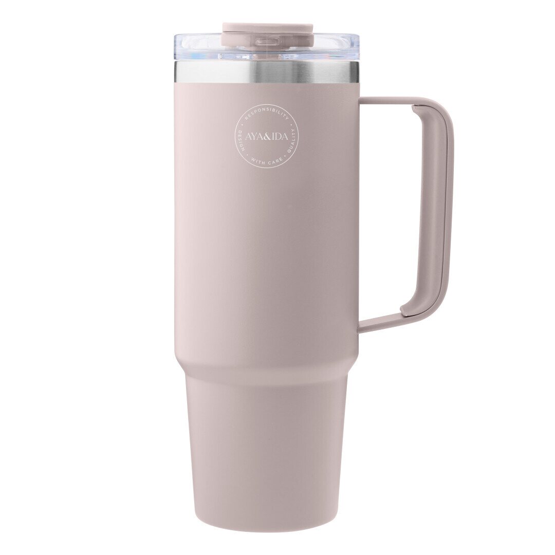 Aya&Ida Thermo Cup with straw 885 ml CHOOSE COLOUR Soft Rose
