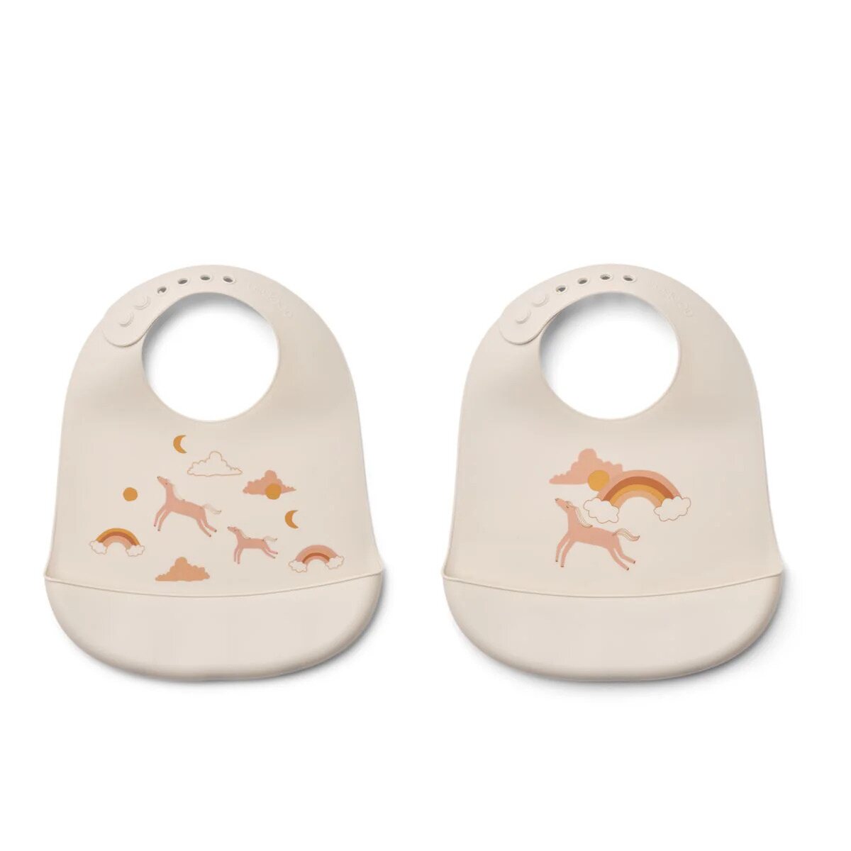 Liewood Tilda silicone bib 2-pack CHOOSE MODEL Dream/Ecru