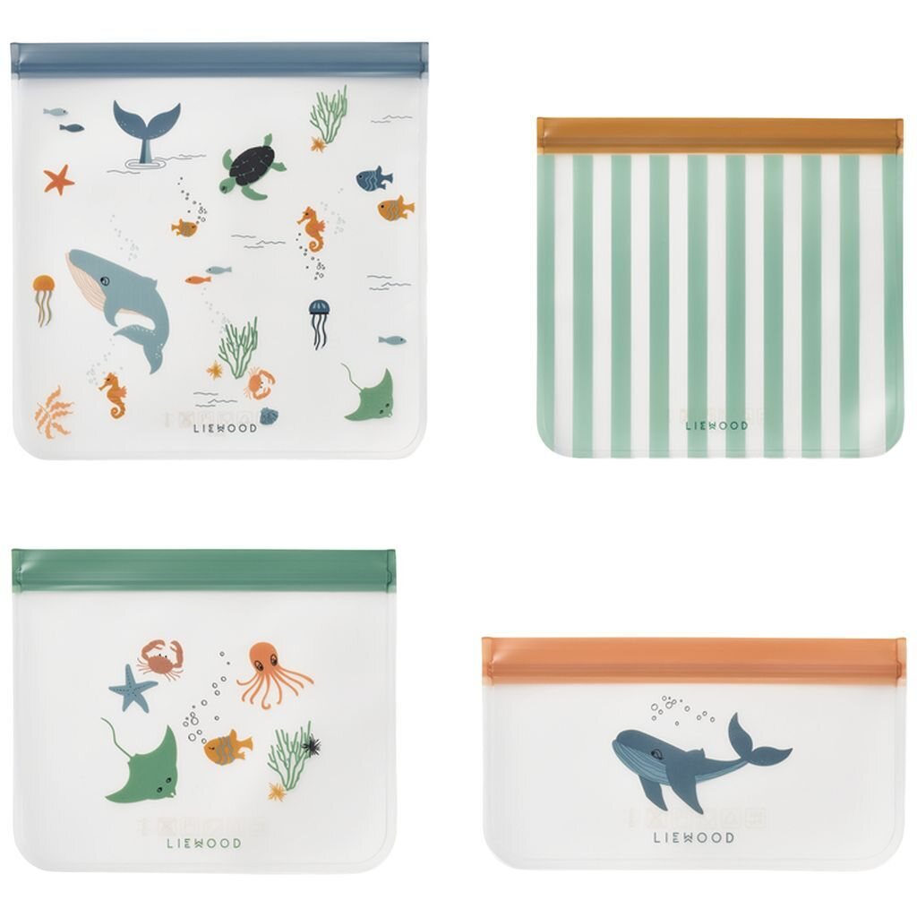 Liewood Clive Travelback 4-pack, CHOOSE COLOUR Sea creature / Sandy