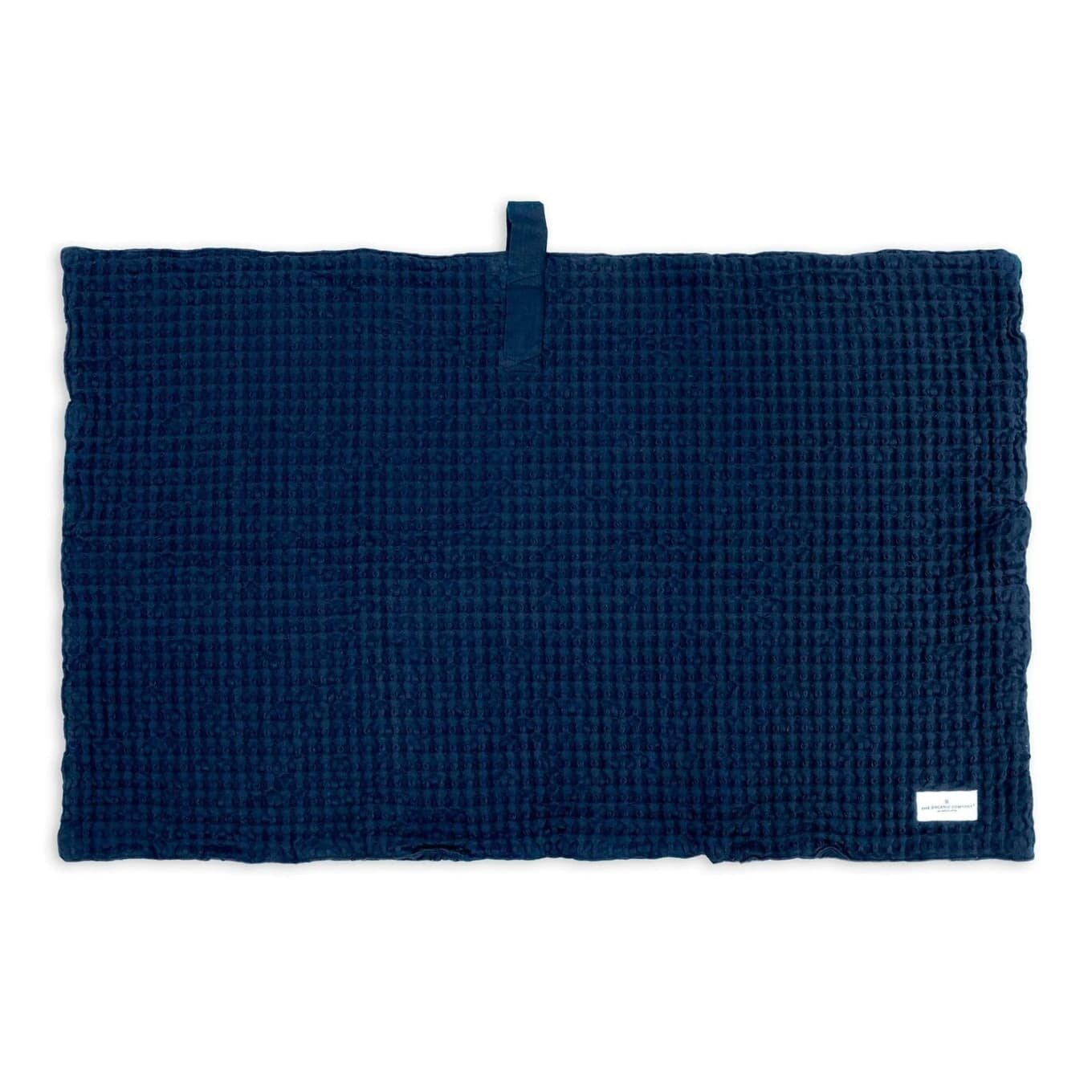 The Organic Company Big Waffle Bath Mat 55 x 80 cm - CHOOSE COLOUR Dark blue