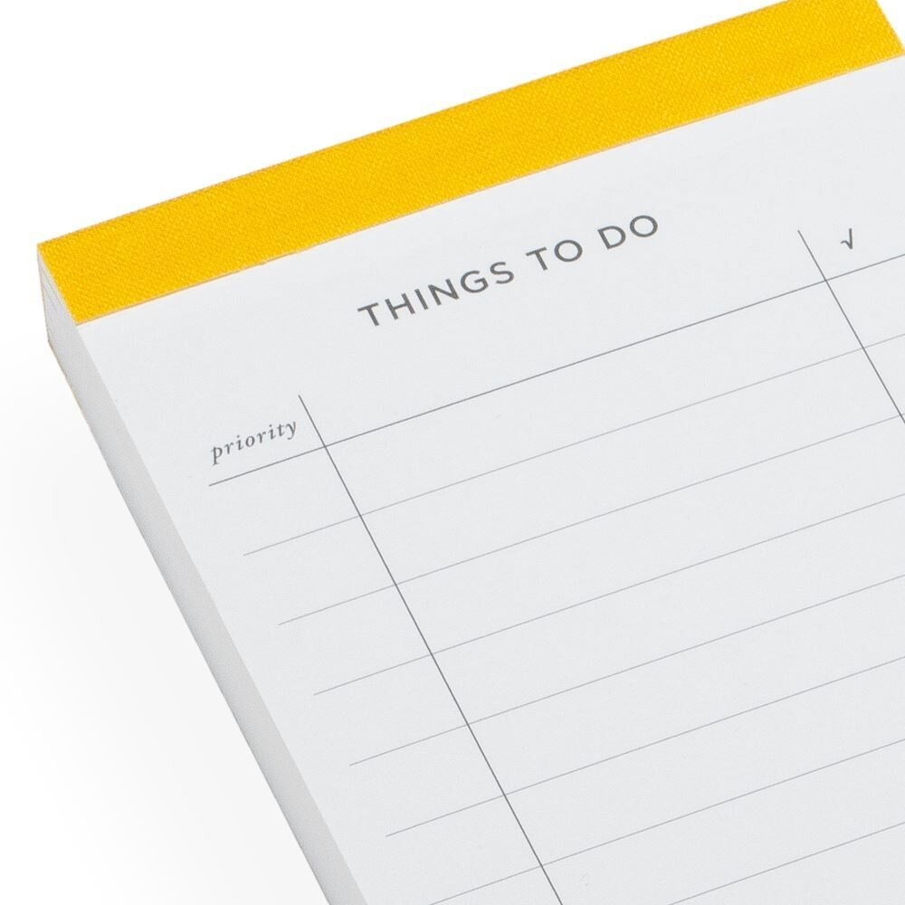 Bookbinders Design To-do list 158 X 90 mm - CHOOSE COLOUR Sun yellow
