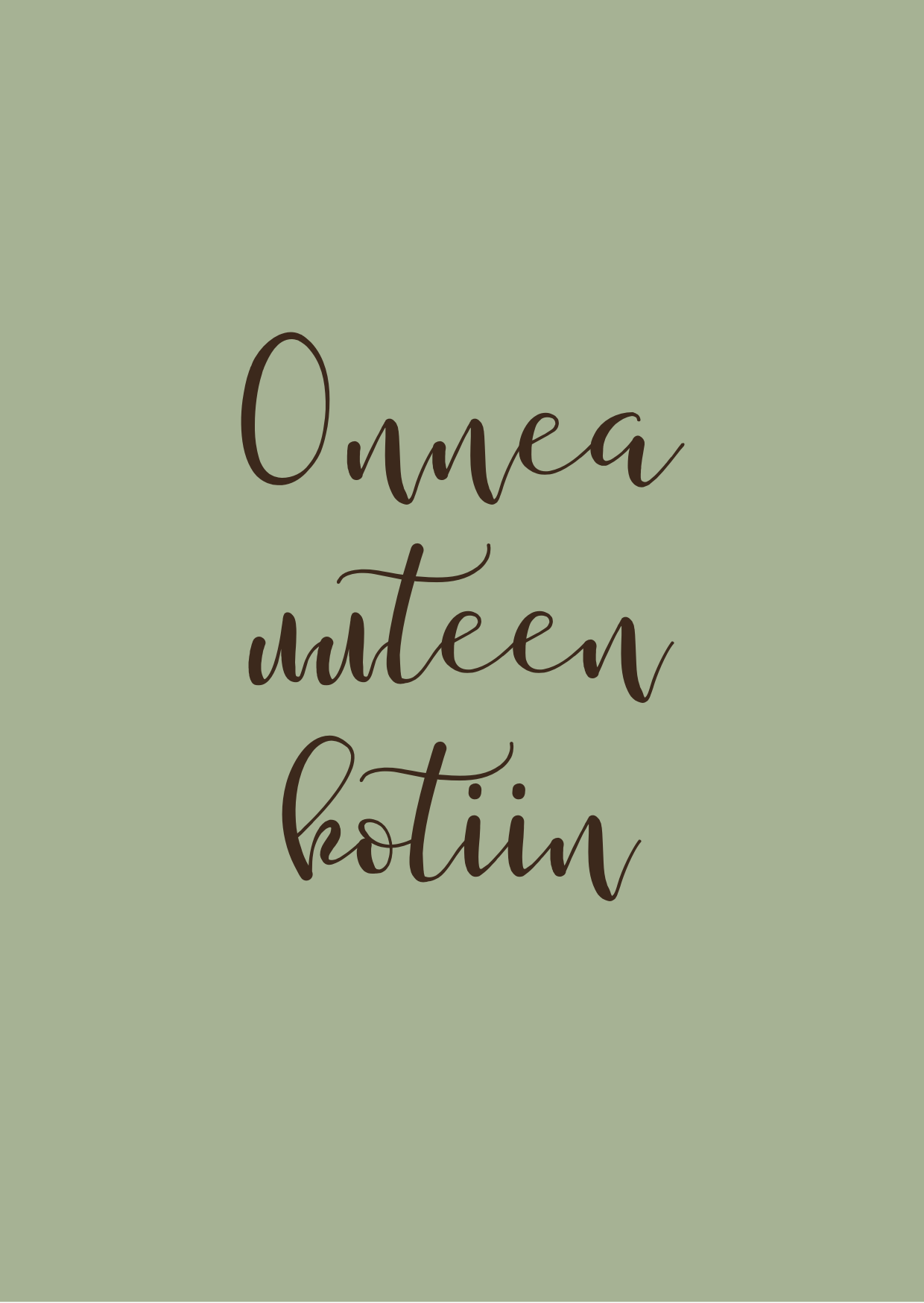 Onnea uuteen kotiin kortti - VALITSE VÄRI Vihreä