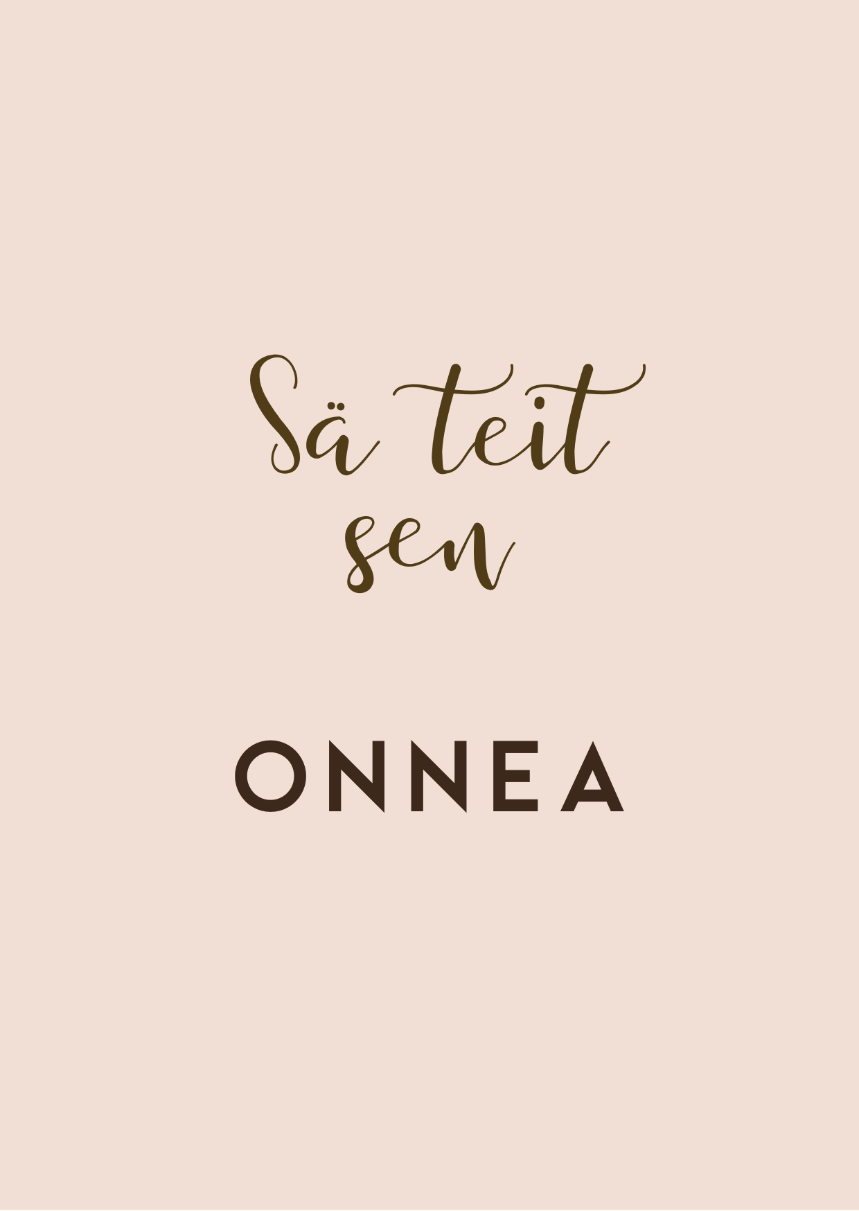 Sä teit sen ONNEA kortti - VALITSE VÄRI Roosa