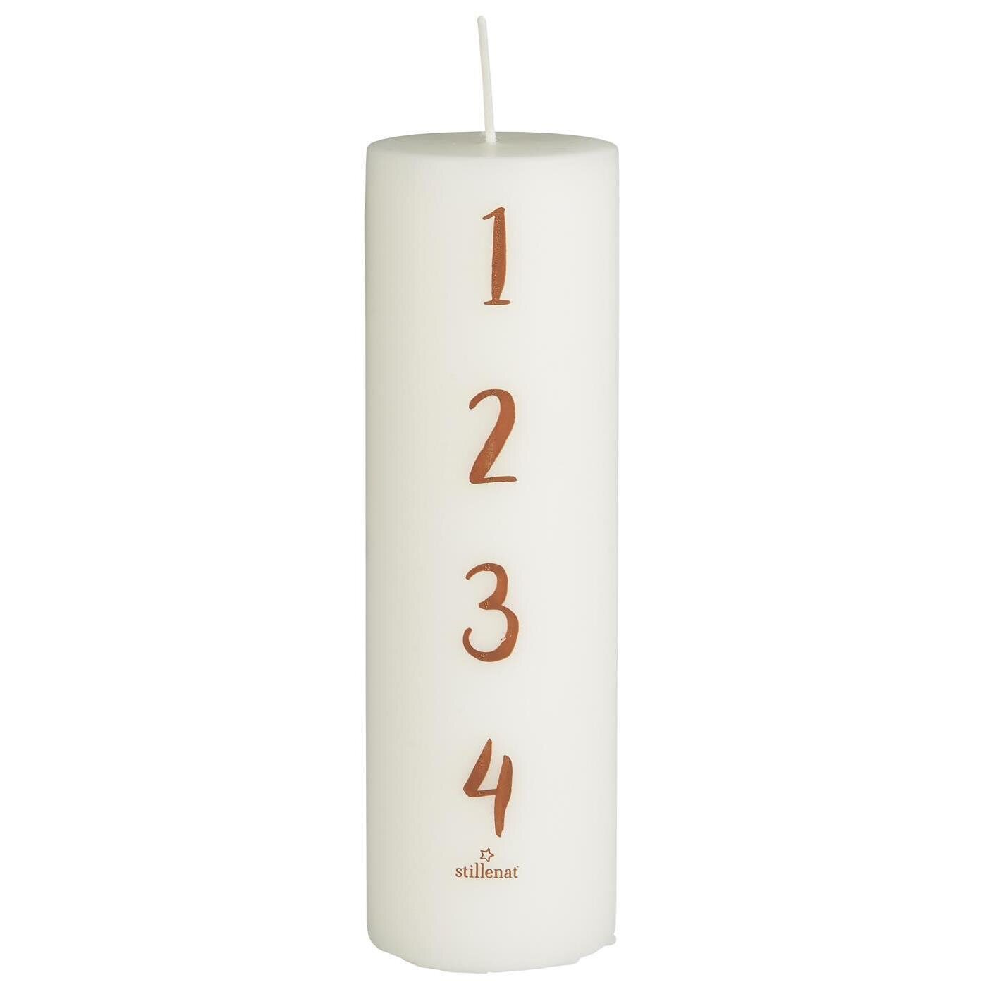 Ib Laursen Advent candle 20 cm - CHOOSE COLOUR White/brown