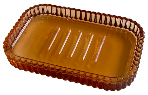 Sköna Ting Glass soap dish 13.5 x 9 cm - CHOOSE COLOUR Amber