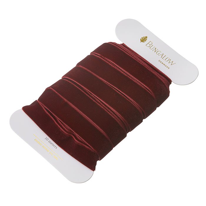 Bungalow Ribbon Velvet 16mm - CHOOSE COLOR Wine