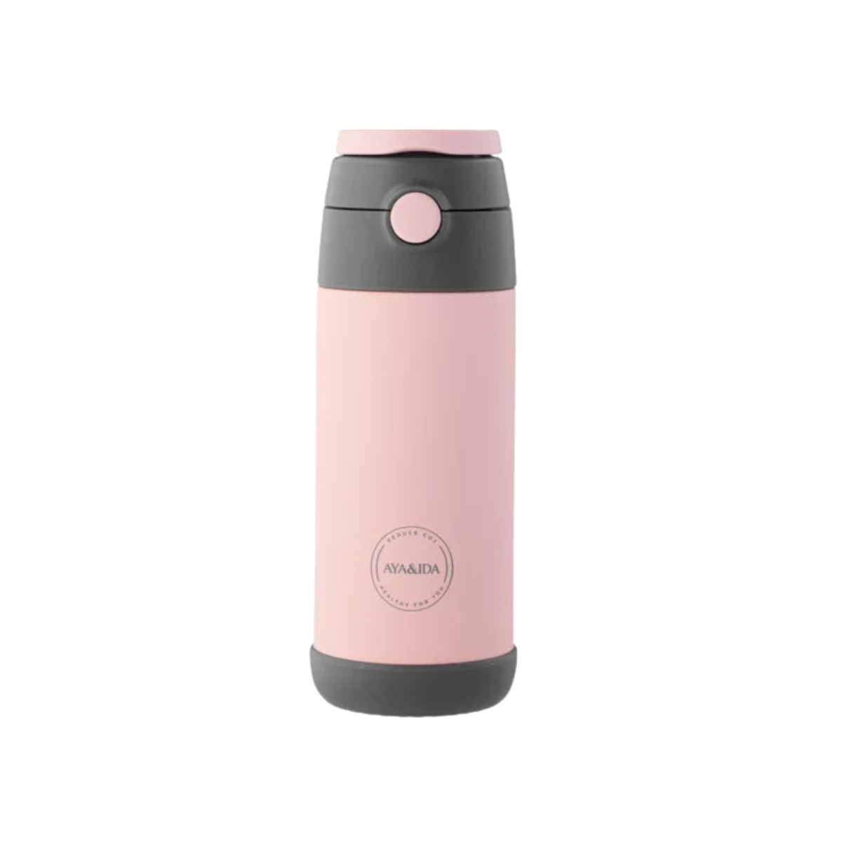 Aya&Ida Lasten juomapullo pillillä 350 ml - VALITSE VÄRI Soft Rose