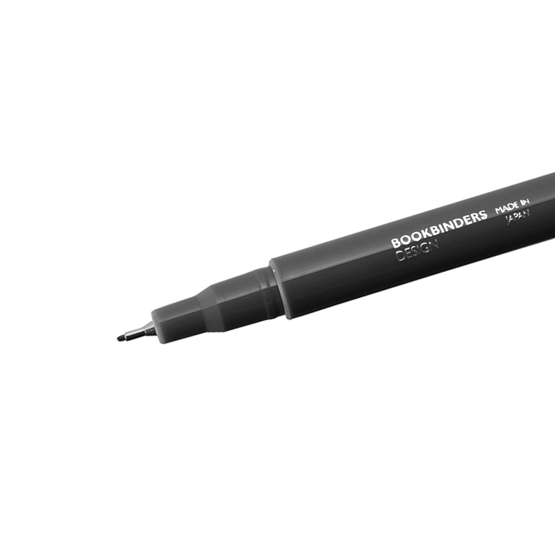 Bookbinders Design Fineliner 0.3 mm kynä - VALITSE VÄRI Dark grey