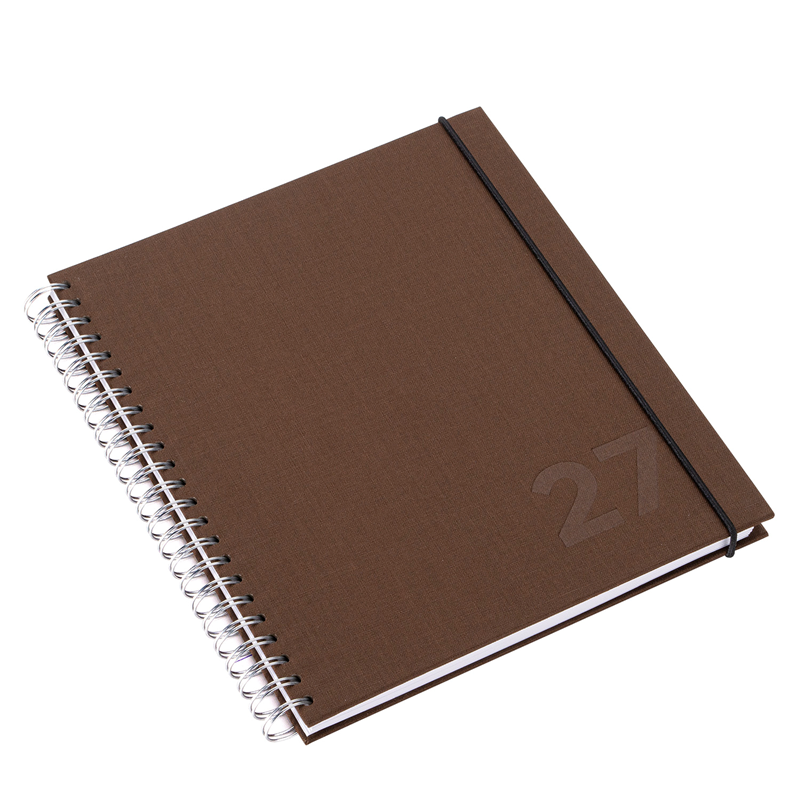 Bookbinders Design Kalenteri 170 × 200 mm spiraali 2027 - VALITSE VÄRI Coffee