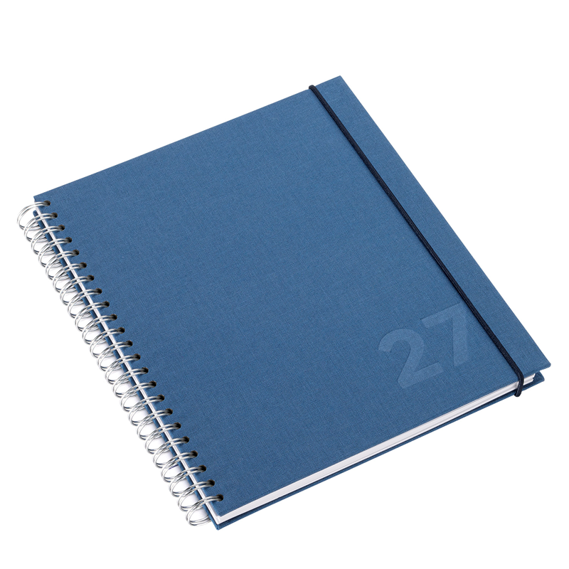 Bookbinders Design Kalenteri 170 × 200 mm spiraali 2027 - VALITSE VÄRI Dalarna Blue
