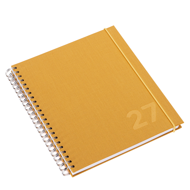 Bookbinders Design Kalenteri 170 × 200 mm spiraali 2027 - VALITSE VÄRI Honey