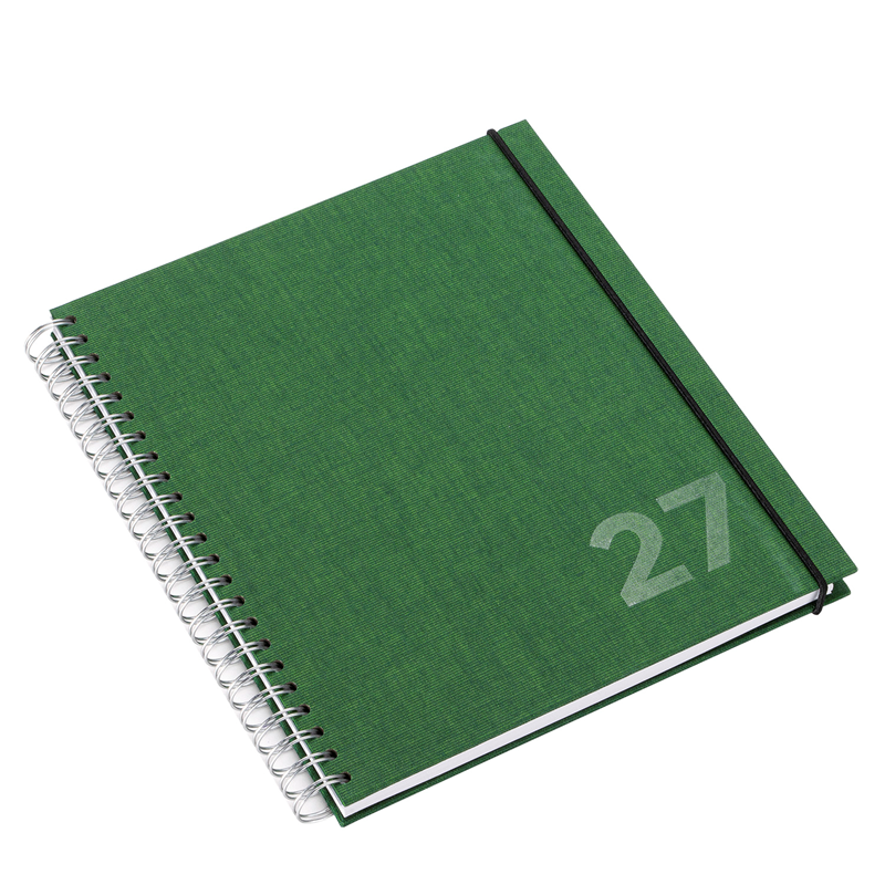 Bookbinders Design Kalenteri 170 × 200 mm spiraali 2027 - VALITSE VÄRI Clover Green