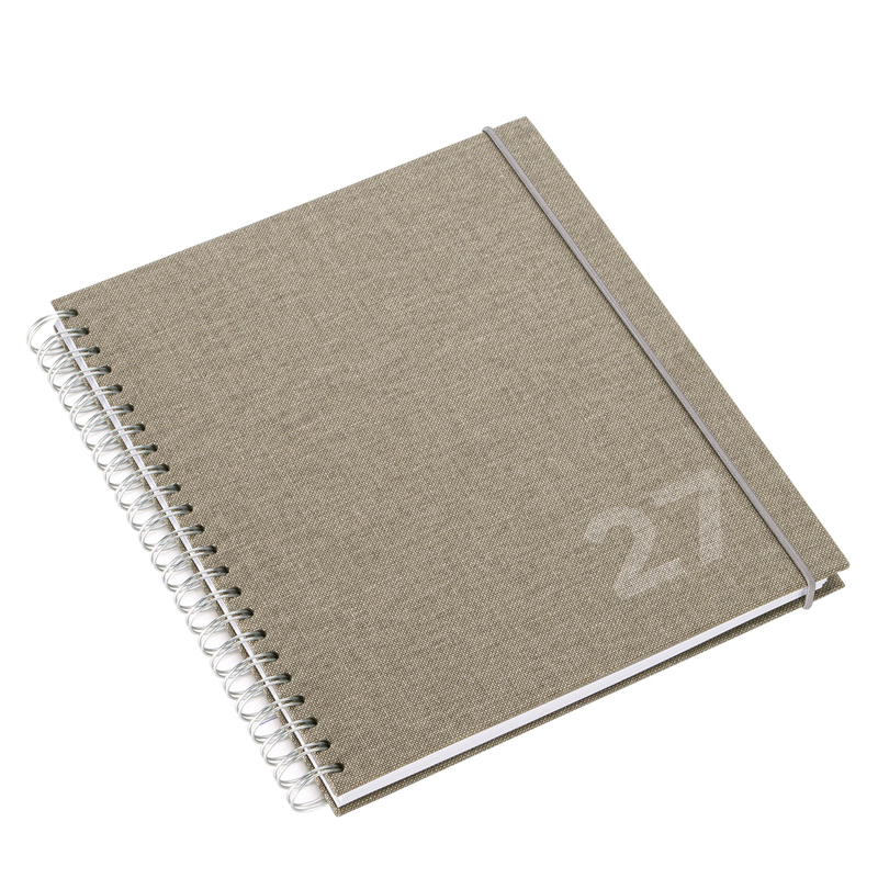 Bookbinders Design Kalenteri 170 × 200 mm spiraali 2027 - VALITSE VÄRI Pebble Grey