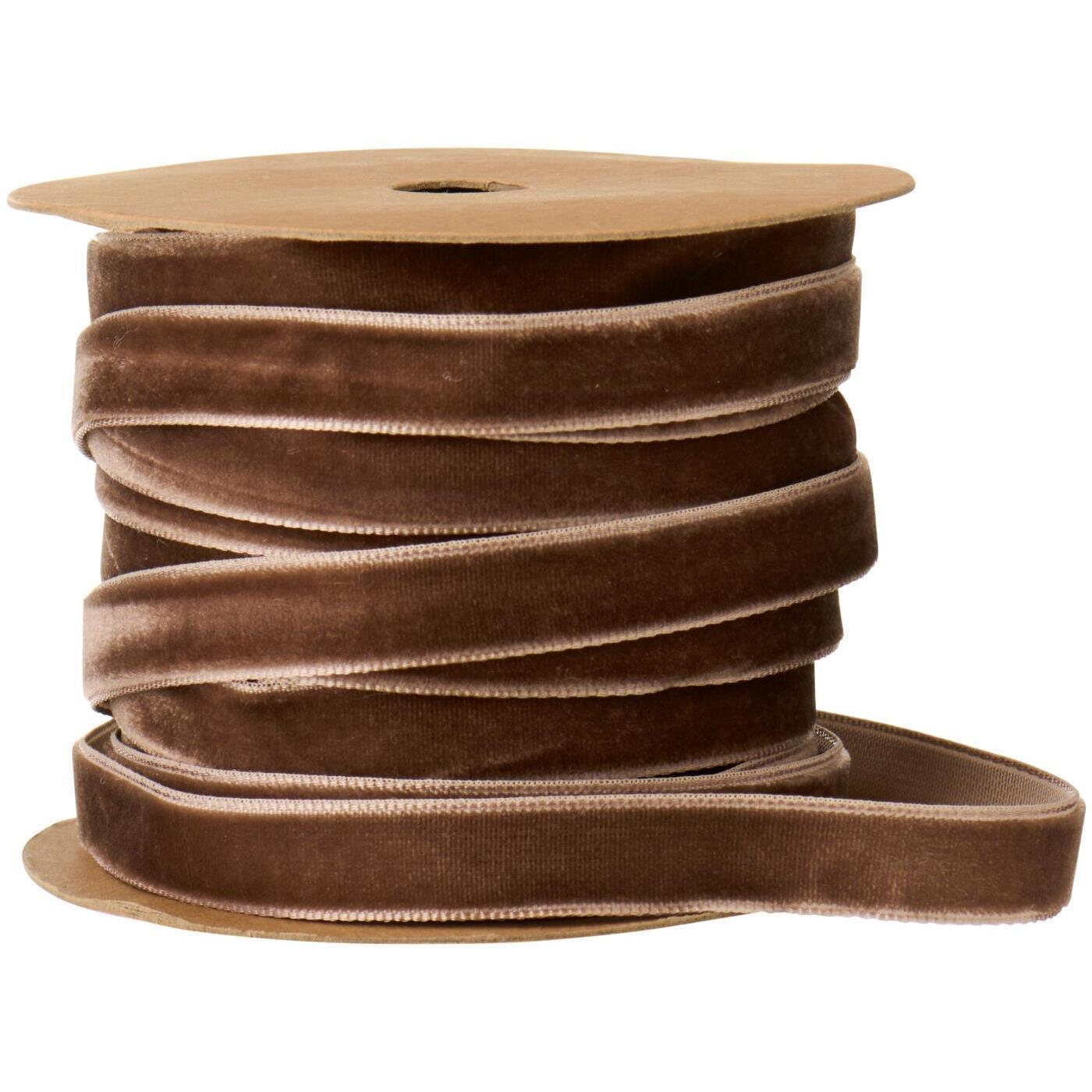Ib Laursen samettinauha 1 cm × 10 m - VALITSE VÄRI Suklaa