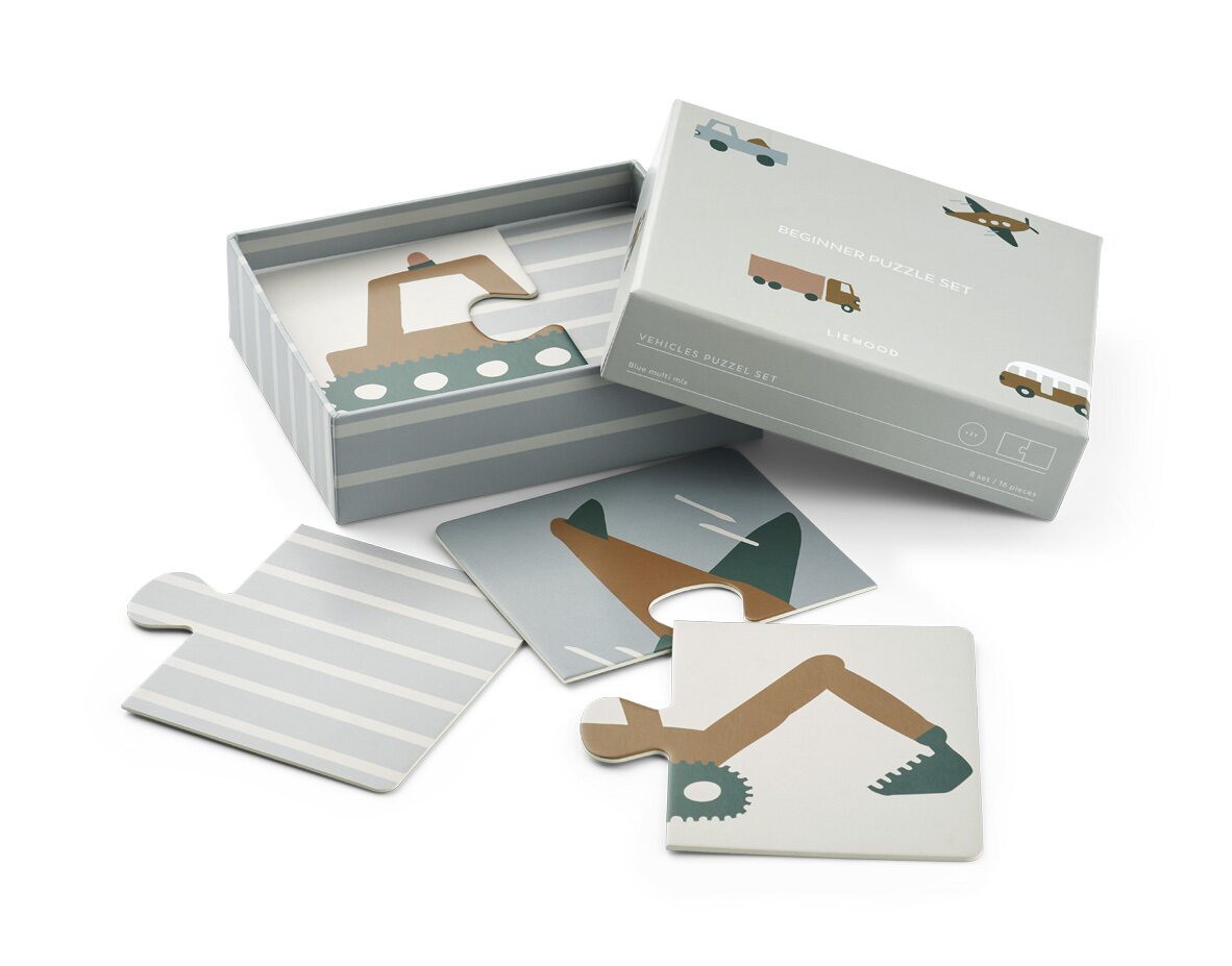 Liewood Brett puzzle beginner, CHOOSE MODEL Vehicles / Dove blue