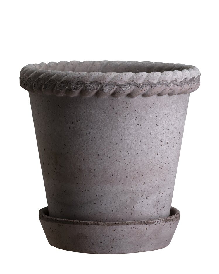 Bergs Potter Emilia pot raw terracotta grey, CHOOSE SIZE 30 cm