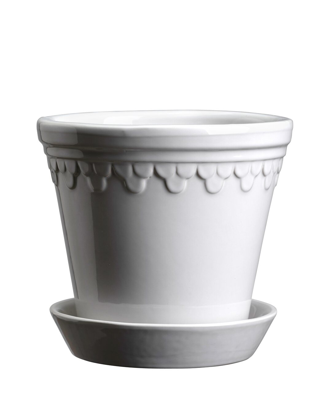 Bergs Potter Copenhagen lasitettu saviruukku valkoinen, VALITSE KOKO 12 cm