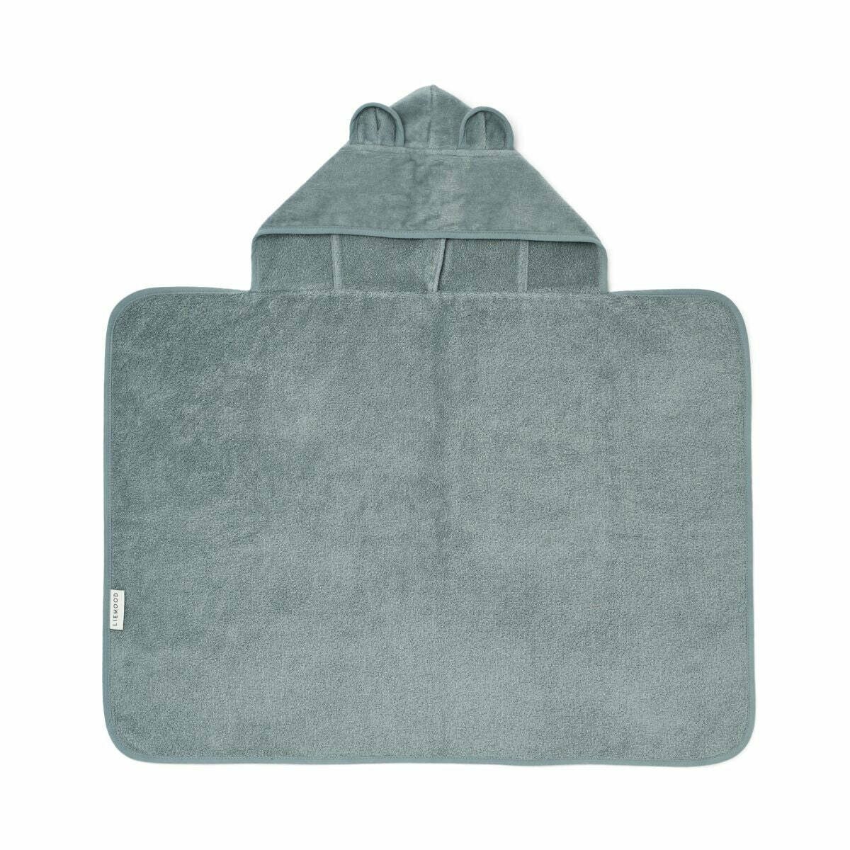 Liewood Vilas Baby Hooded Towel, CHOOSE COLOUR Blue fog