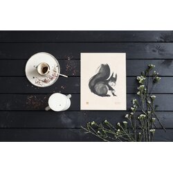 Teemu Järvi Squirrel plywood poster 24 x 30 cm