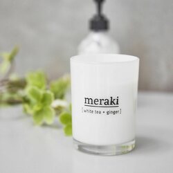 Meraki Scented candle, White tea & ginger