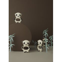 OYOY Panda purulelu 9,5 x 13 cm, mustavalkoinen