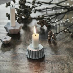 House Doctor Mold Bake candle holder 3 x 7 cm, grey