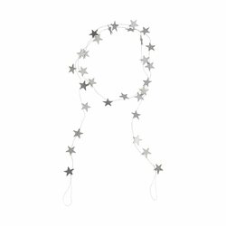 House Doctor garland Stars 150cm, antique silver
